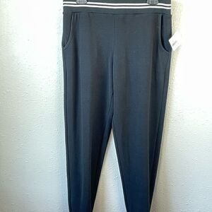 NWT JW Style Womens Black Stretch Pocket Cozy Pants Size M